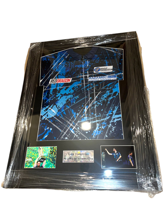 Luke Humphries World Darts Champion 2024 Signed And Framed Shirt