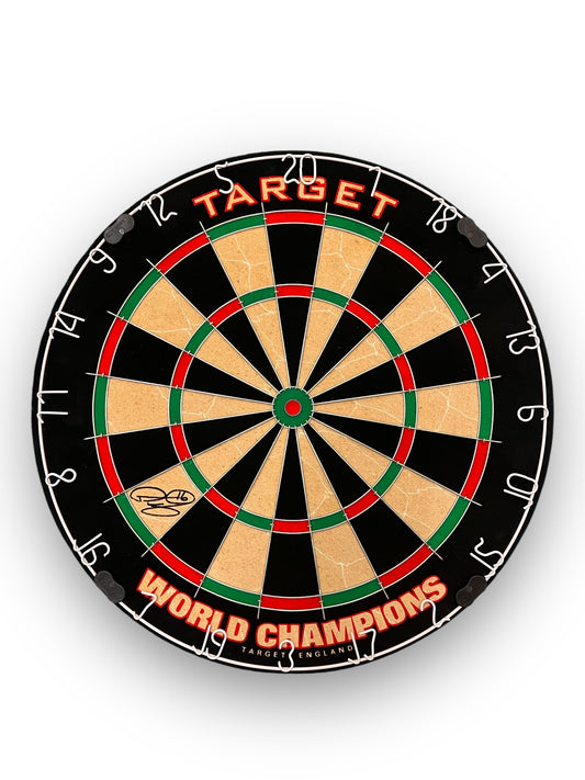 Phil Taylor Signed Target World Champions Dartboard