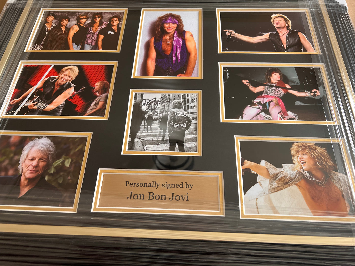 Jon Bon Jovi Signed Forever Art Card- Deluxe Framed