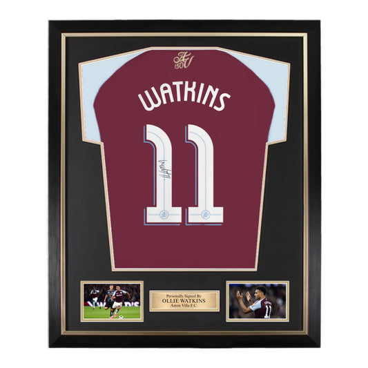 Ollie Watkins Signed Aston Villa 24/25 Home Shirt- Deluxe Framed