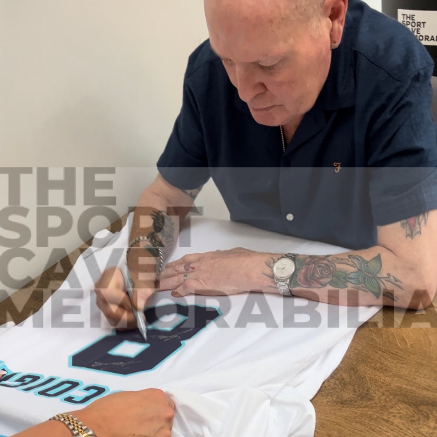 Paul Gascoigne ‘Gazza’ Signed Official Score Draw Retro England Euro 1996 Home Shirt