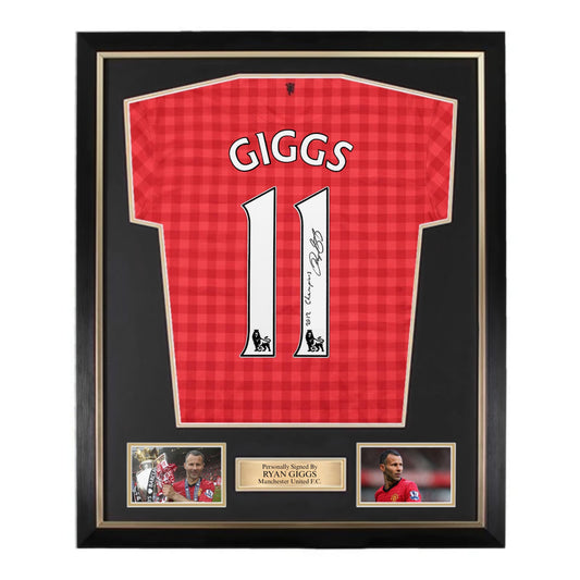 Ryan Giggs Signed Manchester United 2012/13 Home Shirt- Deluxe Framed