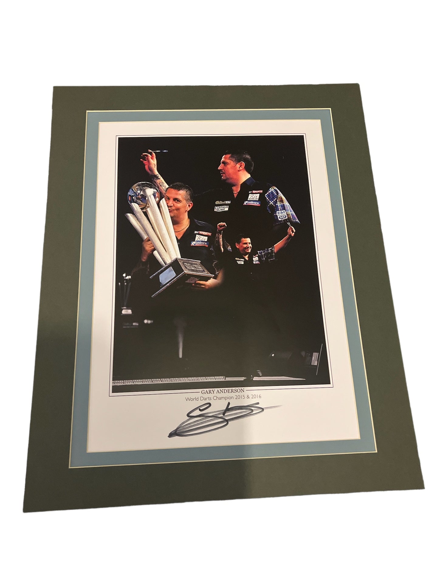 Gary Anderson Signed World Champion Montage