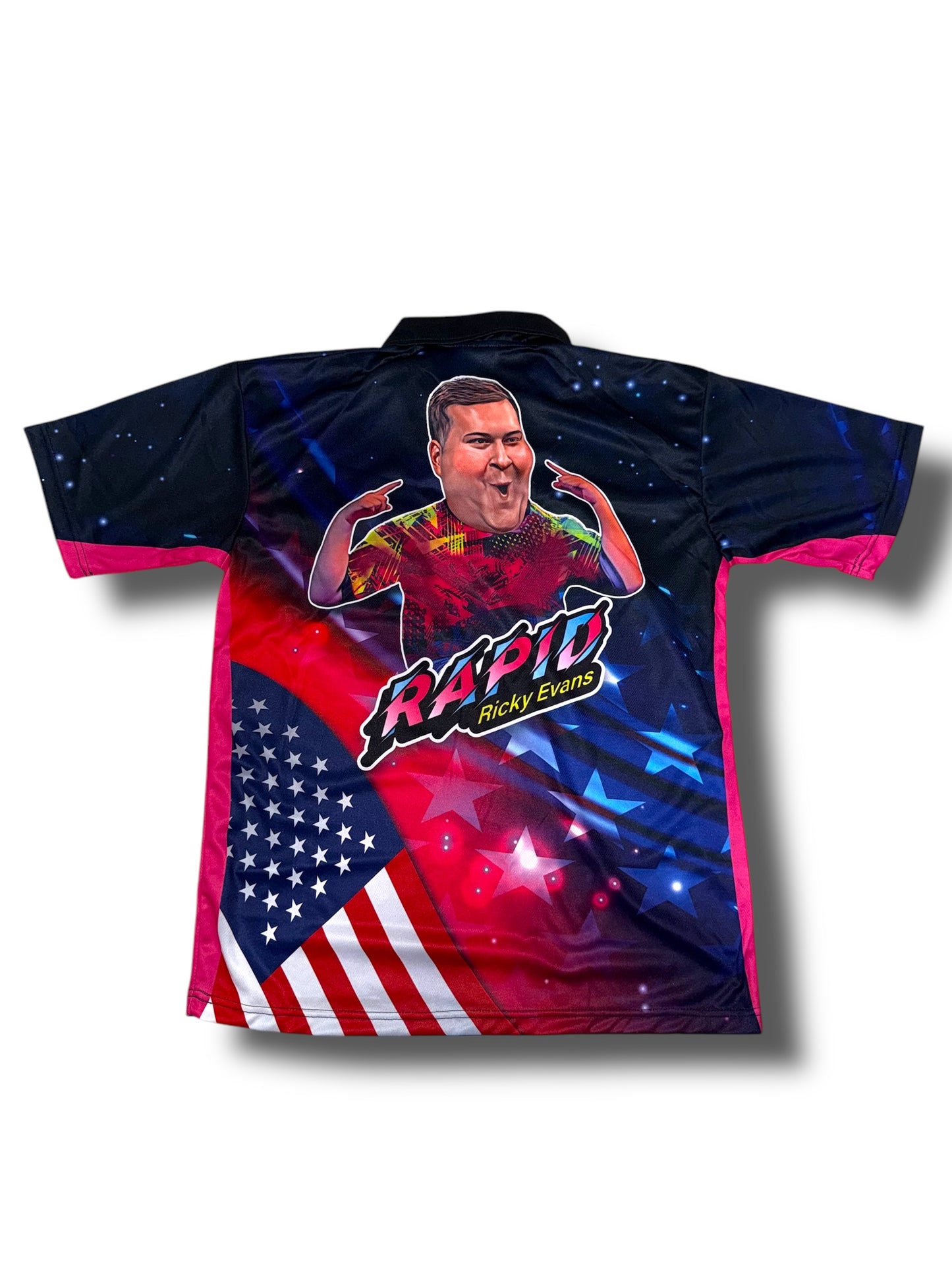 ‘Rapid’ Ricky Evans Signed Darts Shirt With Quote (USA 2024 Style)