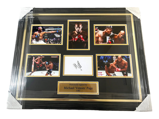 Michael ‘Venom’ Page Signed And Framed Montage