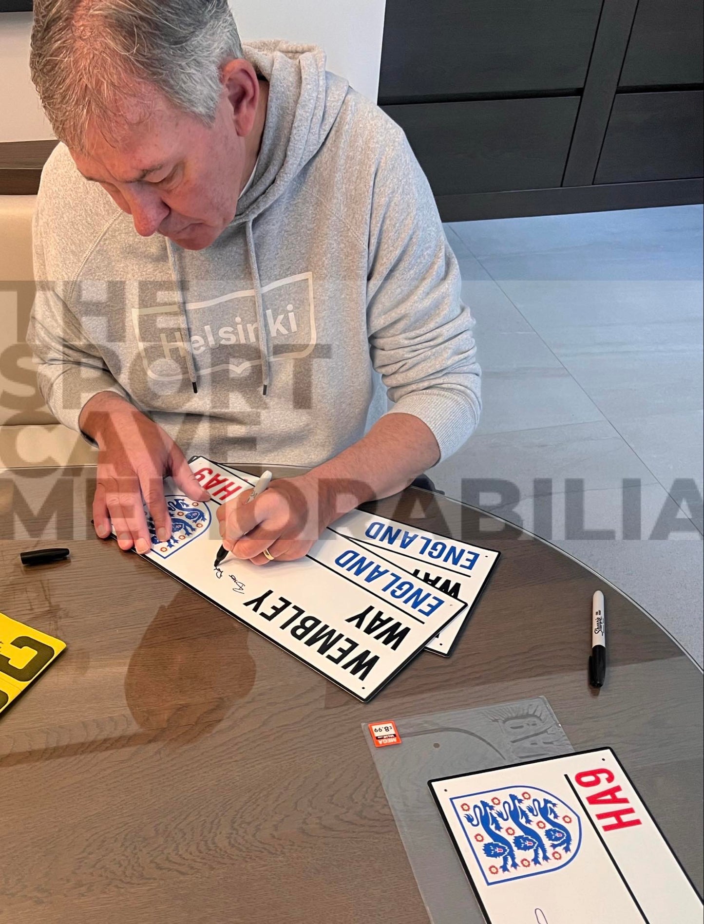 Bryan Robson Signed England Wembley Way Official Street Sign