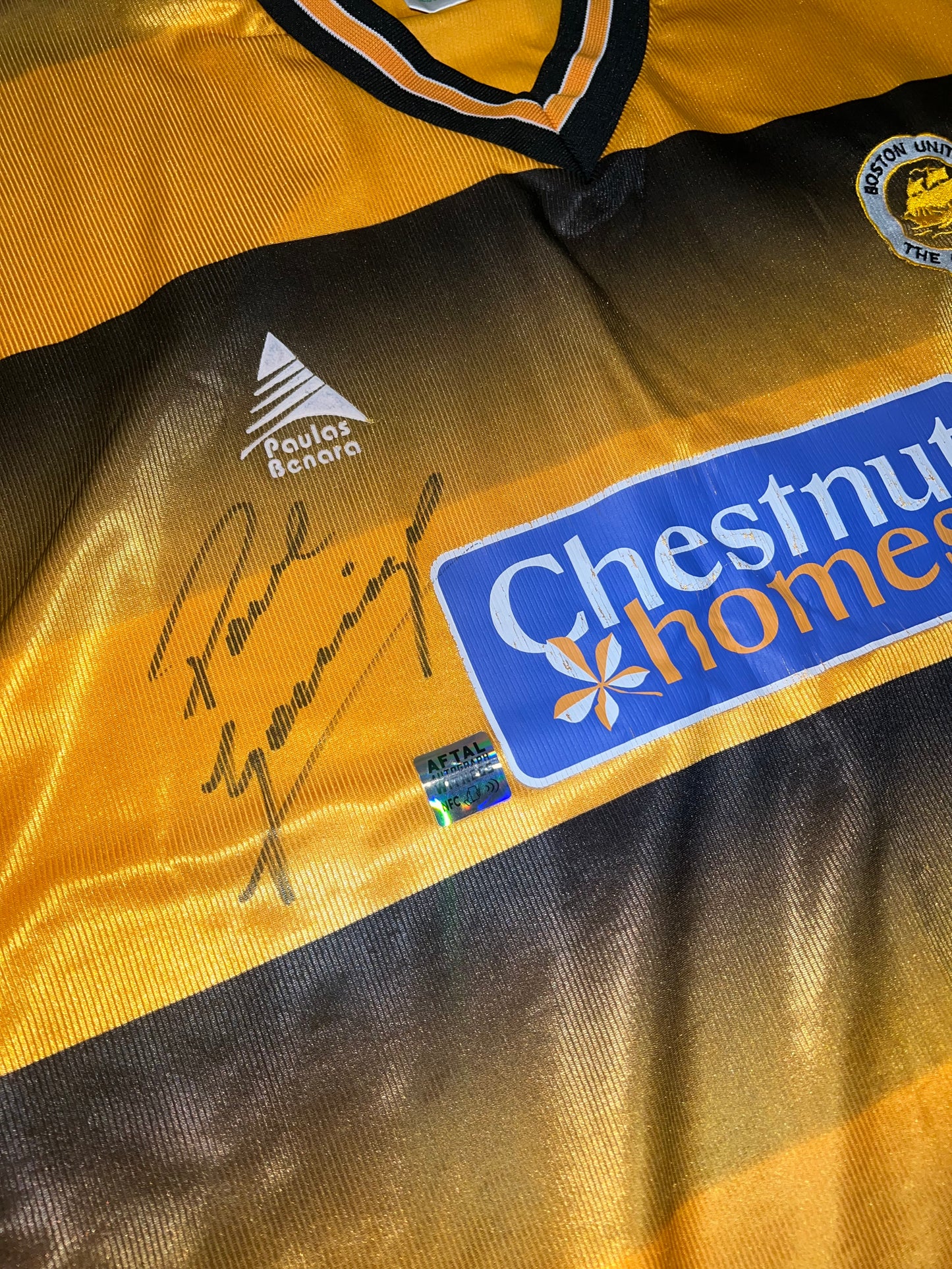 Paul Gascoigne ‘Gazza’ Signed Boston United 2004/2005 Season Home Shirt (Aftal Witness)