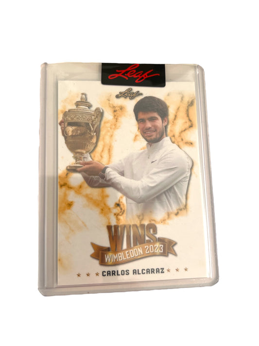 CARLOS ALCARAZ Wins Wimbledon 2023 LEAF Trading Card (unsigned)