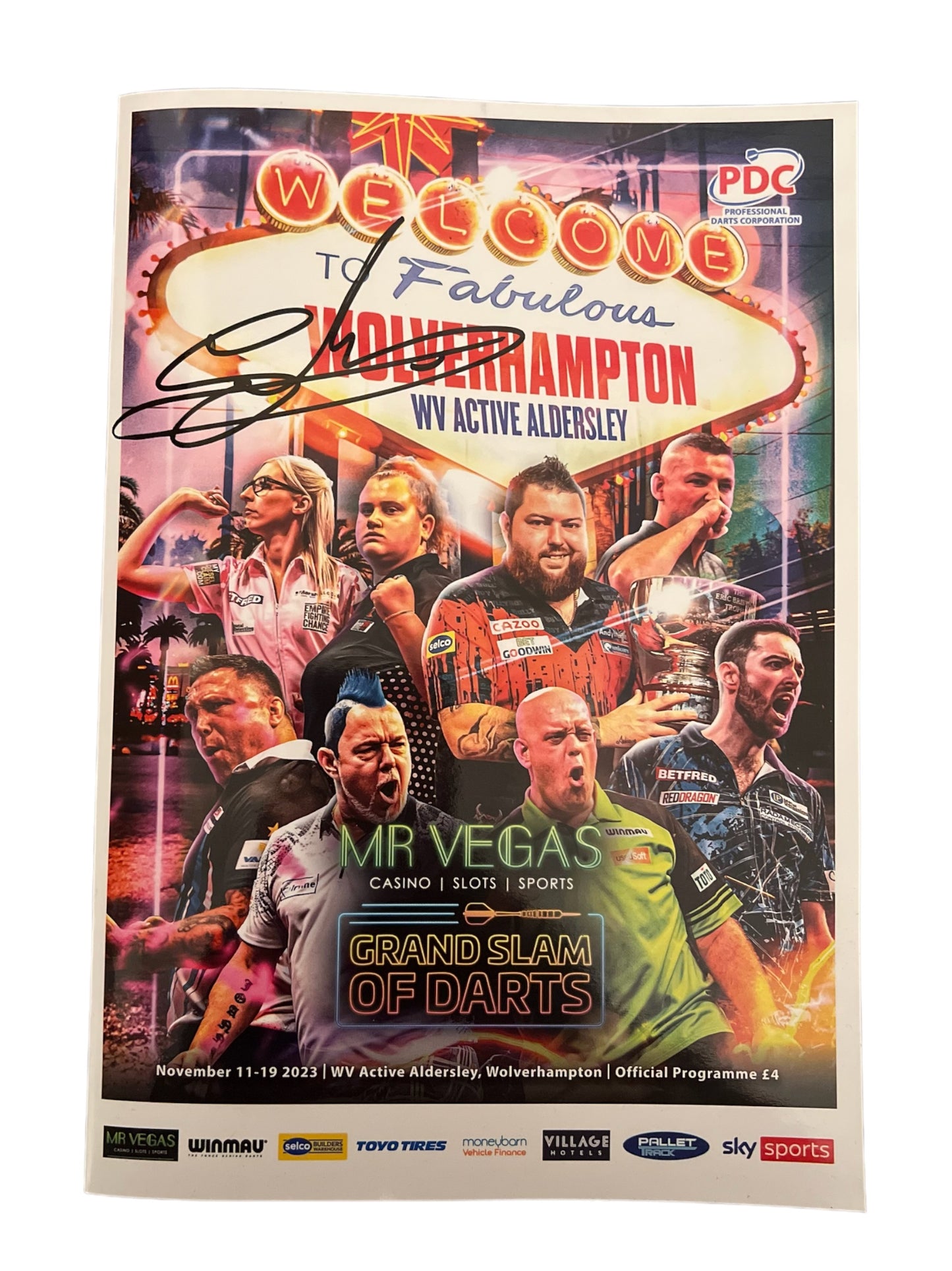 Gary Anderson Signed Grand Slam Of Darts 2023 Official Programme