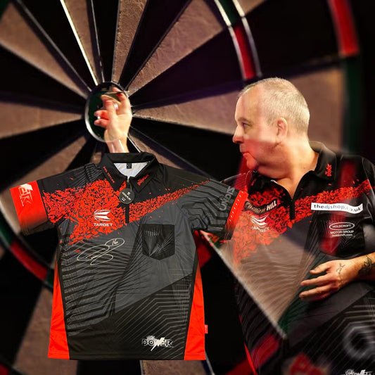 Phil ‘The Power’ Taylor Signed 2017/18 Target Coolplay Darts Shirt