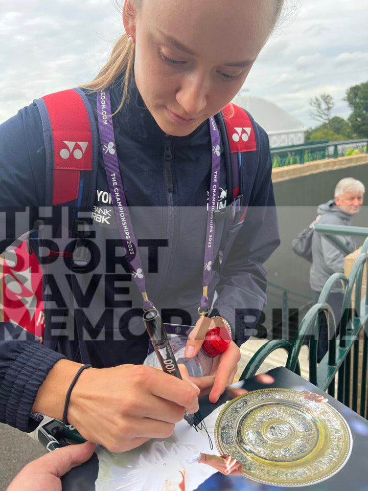 Elena Rybakina Signed 12x8 Wimbledon 2022 Champion