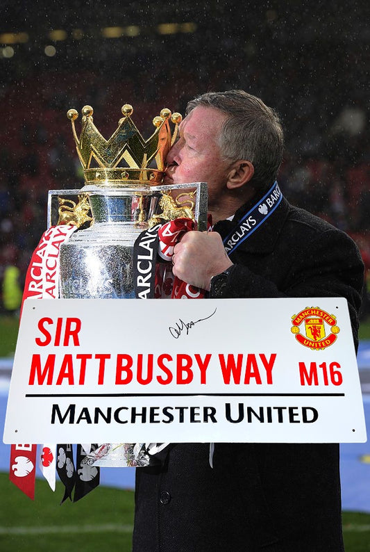 Sir Alex Ferguson Signed Manchester United Street Sign