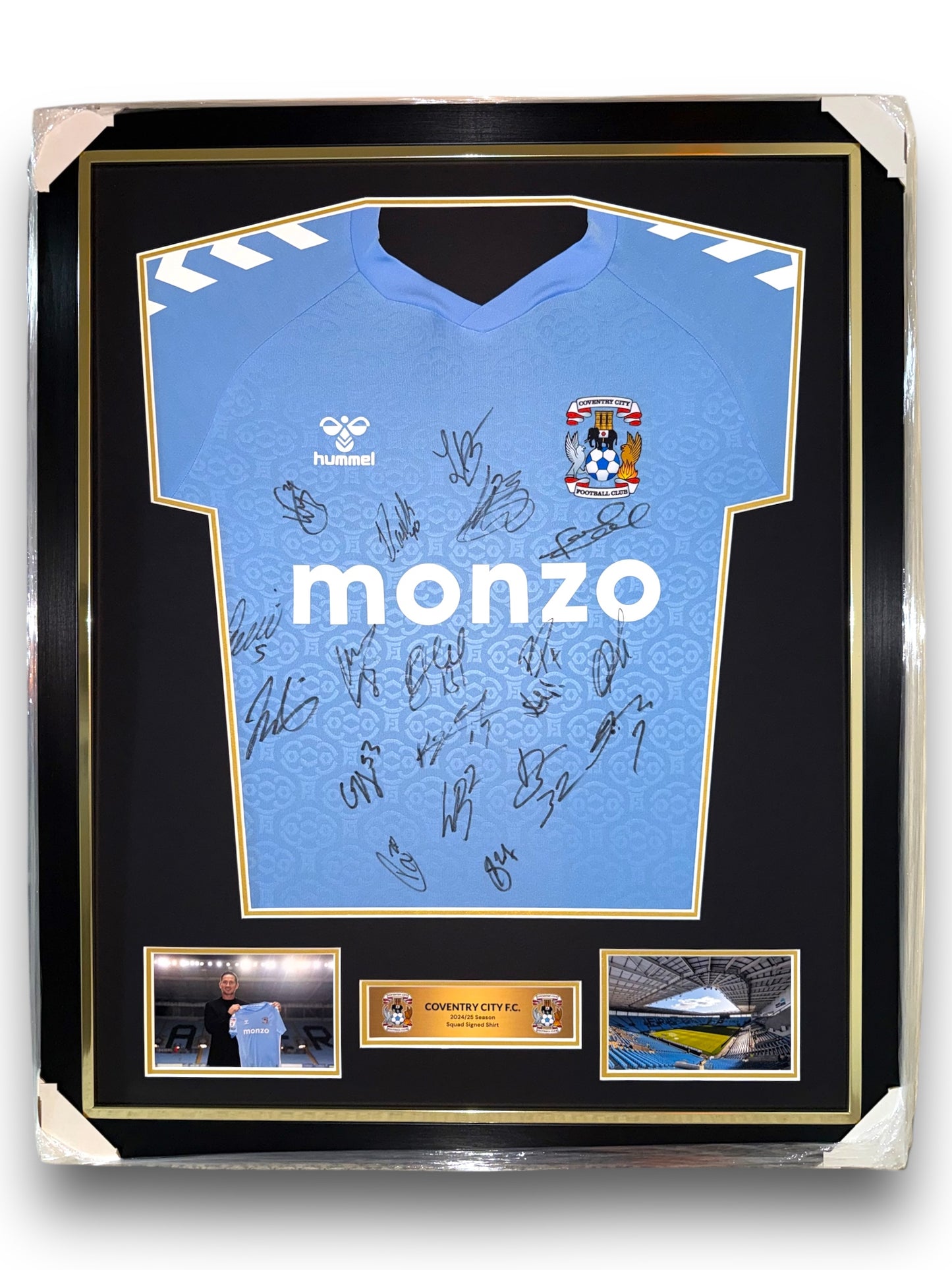 Coventry City Squad Signed 24/25 Season Home Shirt With Frank Lampard- Deluxe Framed