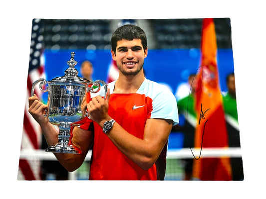 Carlos Alcaraz Signed 14x11 US Open Champion 2022 Photo