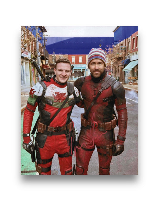 Paul Mullin Signed Welshpool (Deadpool 3) 10x8 Photo