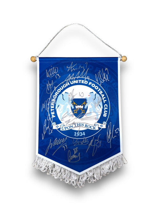 Peterborough United 2024/25 Squad Signed Pennant