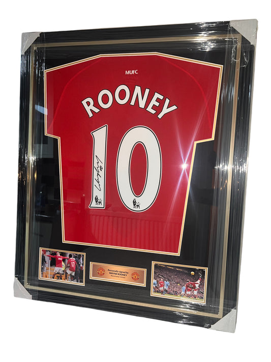 Wayne Rooney Signed Man United 2010/11 Home Shirt- Deluxe Framed