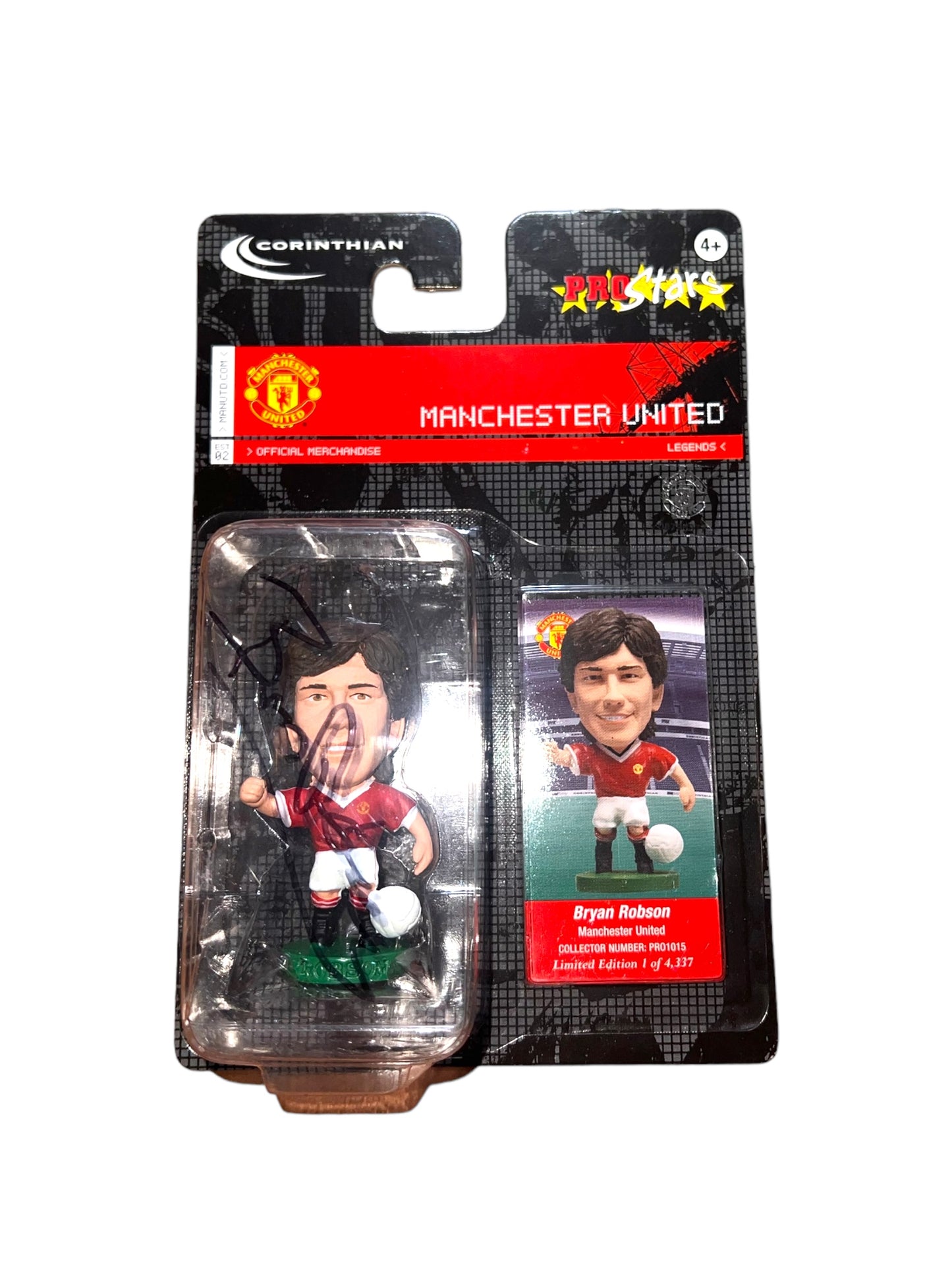 Bryan Robson Signed Corinthian Pro Stars Football Figure- Manchester United