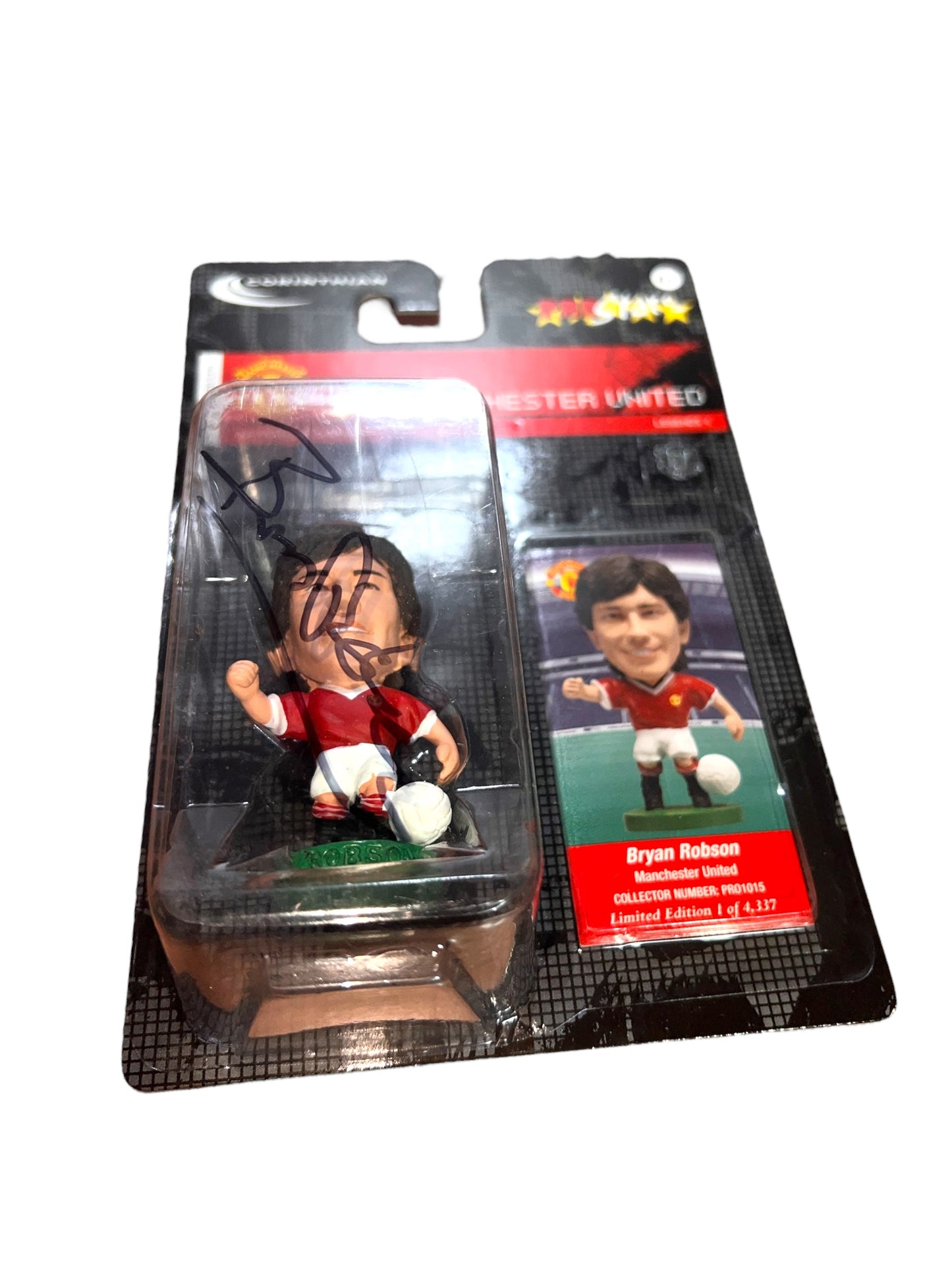 Bryan Robson Signed Corinthian Pro Stars Football Figure- Manchester United