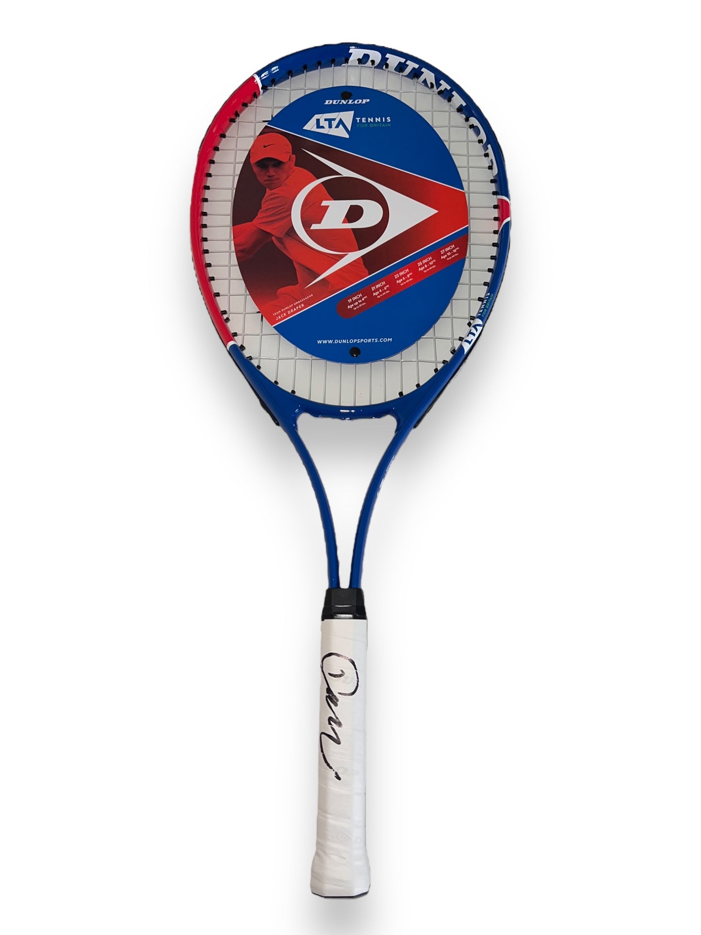 Jack Draper Signed Dunlop LTA Tennis Racket