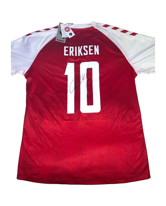 Christian Eriksen signed Denmark 20-21 Euro 2020 Home shirt