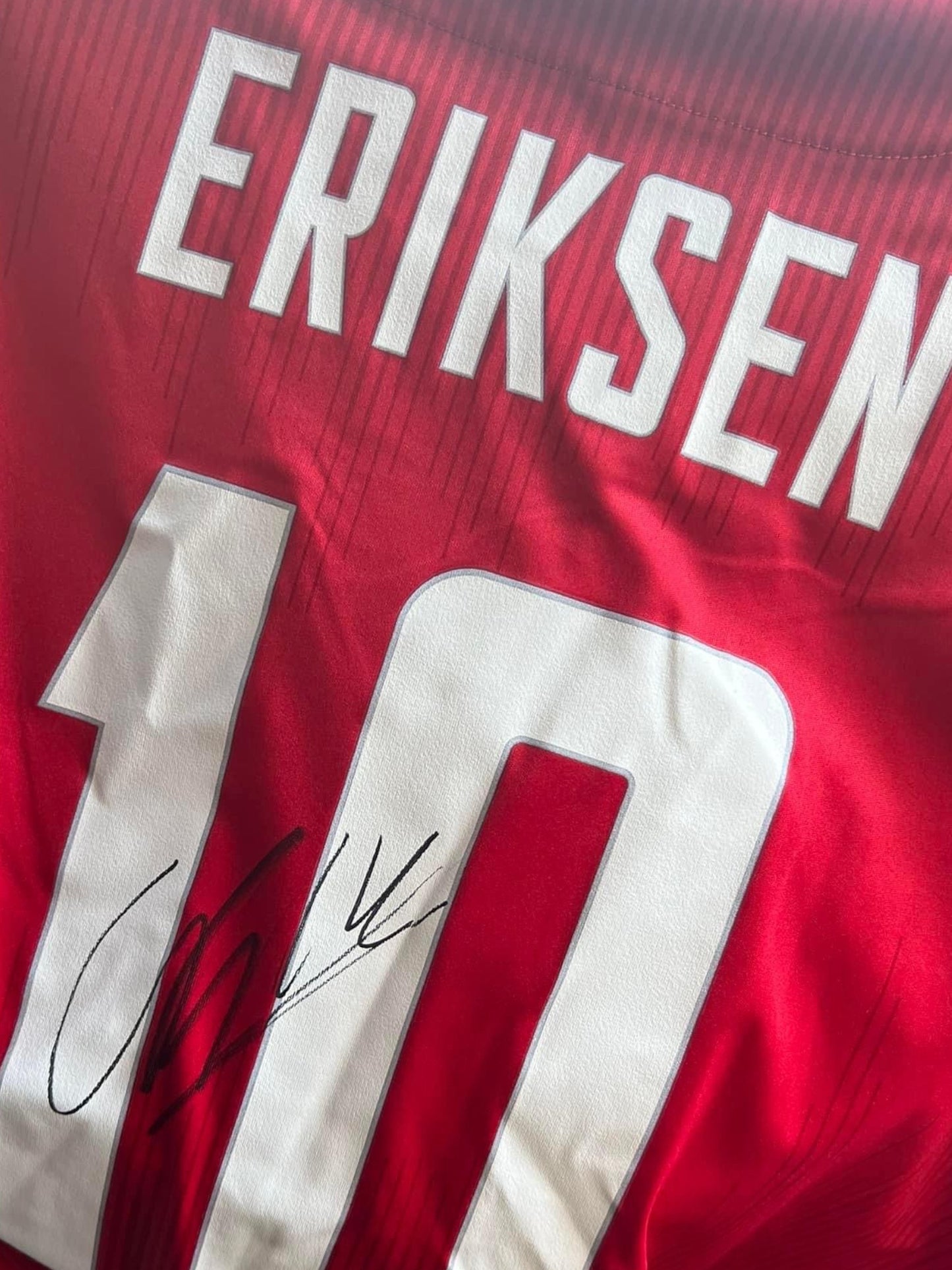 Christian Eriksen signed Denmark 20-21 Euro 2020 Home shirt
