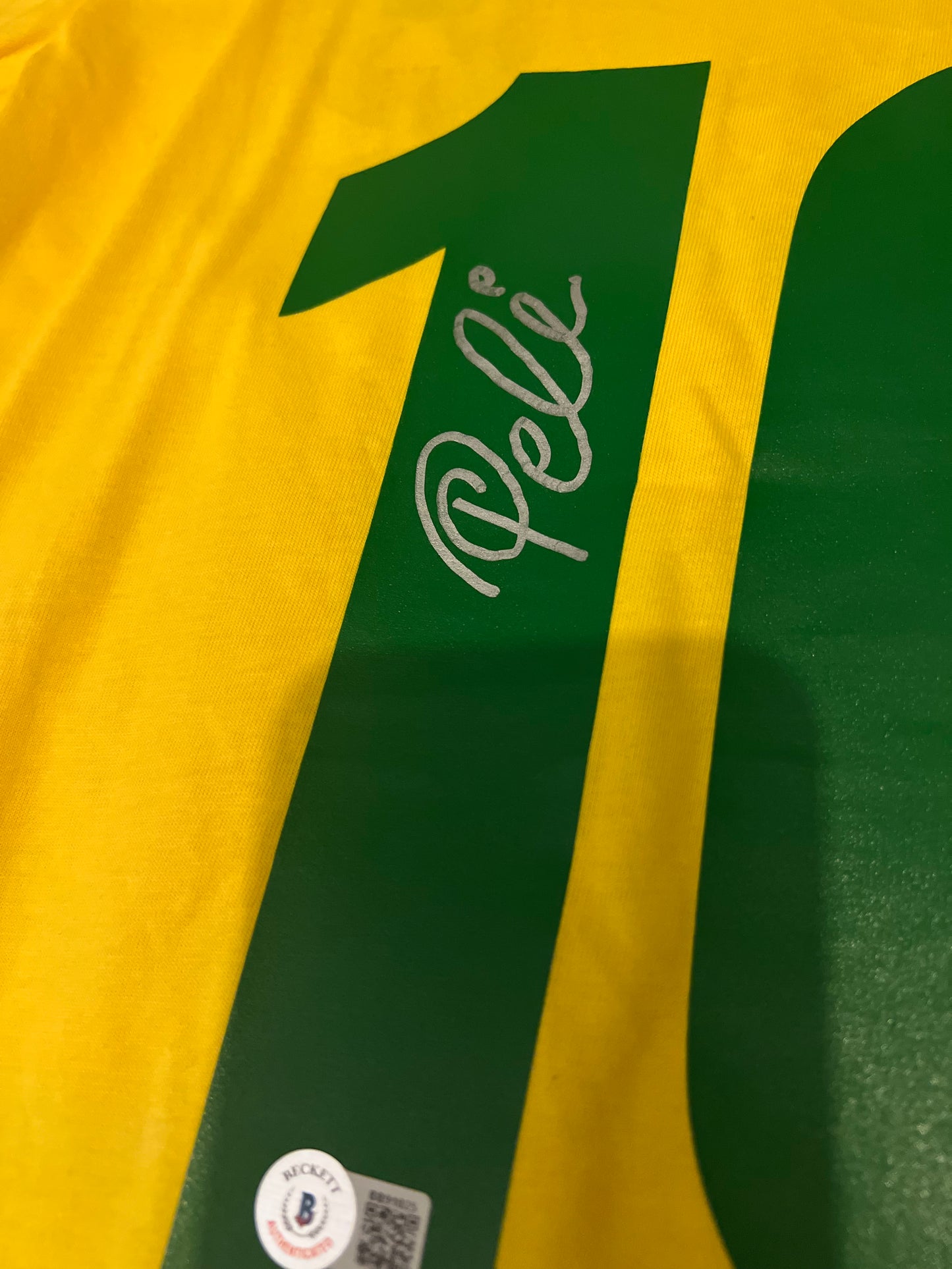 Pele Signed Brazil Football Shirt