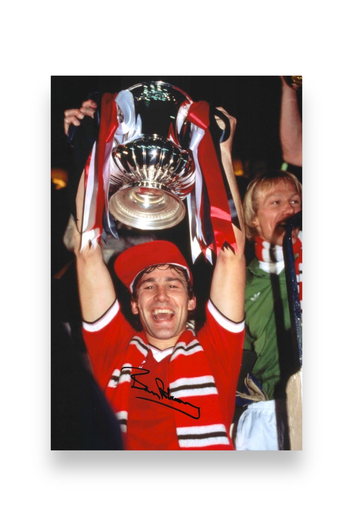 Bryan Robson Signed 12x8 Photo- Manchester United 1983 FA Cup Winners